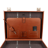 Ermenegildo Zegna Brown Pebbled Leather Briefcase Aktenkoffer Handbag