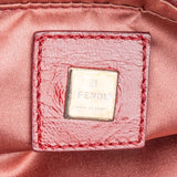 Fendi Raffia FF Buckle Baguette Shoulder Bag