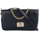 Chanel Stitching Leather CC Boy Single Flap Crossbody Bag