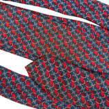 Hermès Geometric Chain Link Ribbon Pattern Silk Tie Krawatte