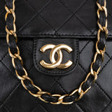 Chanel Quilted Lambskin 24K Gold Single Flap Shoulder Bag