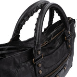 Balenciaga Black Arena Leather City Handbag