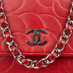 [🔄️B20 / F45] Chanel Camellia Embossed Leather Wallet on Chain Crossbody Bag - vintageandkickz