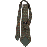 Hermès H Emblem Chain Pattern Silk Tie Krawatte
