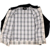 Burberry Black Velvet Nova-Check Monogram Harrington Jacket (M-L)