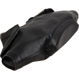 Alexander McQueen Black Leather De Manta Lip Clutch