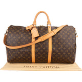 Louis Vuitton Monogram Canvas Keepall 55 Bandoulière Travel Bag