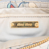 Miu Miu Nylon Floral Print Wander Cosmetic Pouch Accessoires Clutch