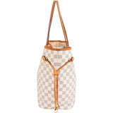 Louis Vuitton Monogram Damier Azur Canvas Neverfull MM Shoulder Bag
