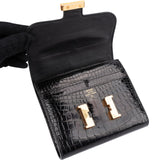 Hermès Crocodile Leather Constance Compact Wallet