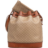 Celine Monogram Macadam Canvas Drawstring Bucket Shoulder Bag