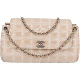 Chanel Travel Line Monogram Single Flap Crossbody Bag