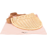 Miu Miu Woven Basket Visor Cap