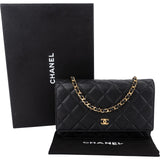 Chanel Quilted Caviar Leather Wallet On Chain Crossbody Bag