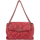 Chanel Quilted Lambskin Diamond Stitch Hampton Flap Jumbo Flap Crossbody Bag