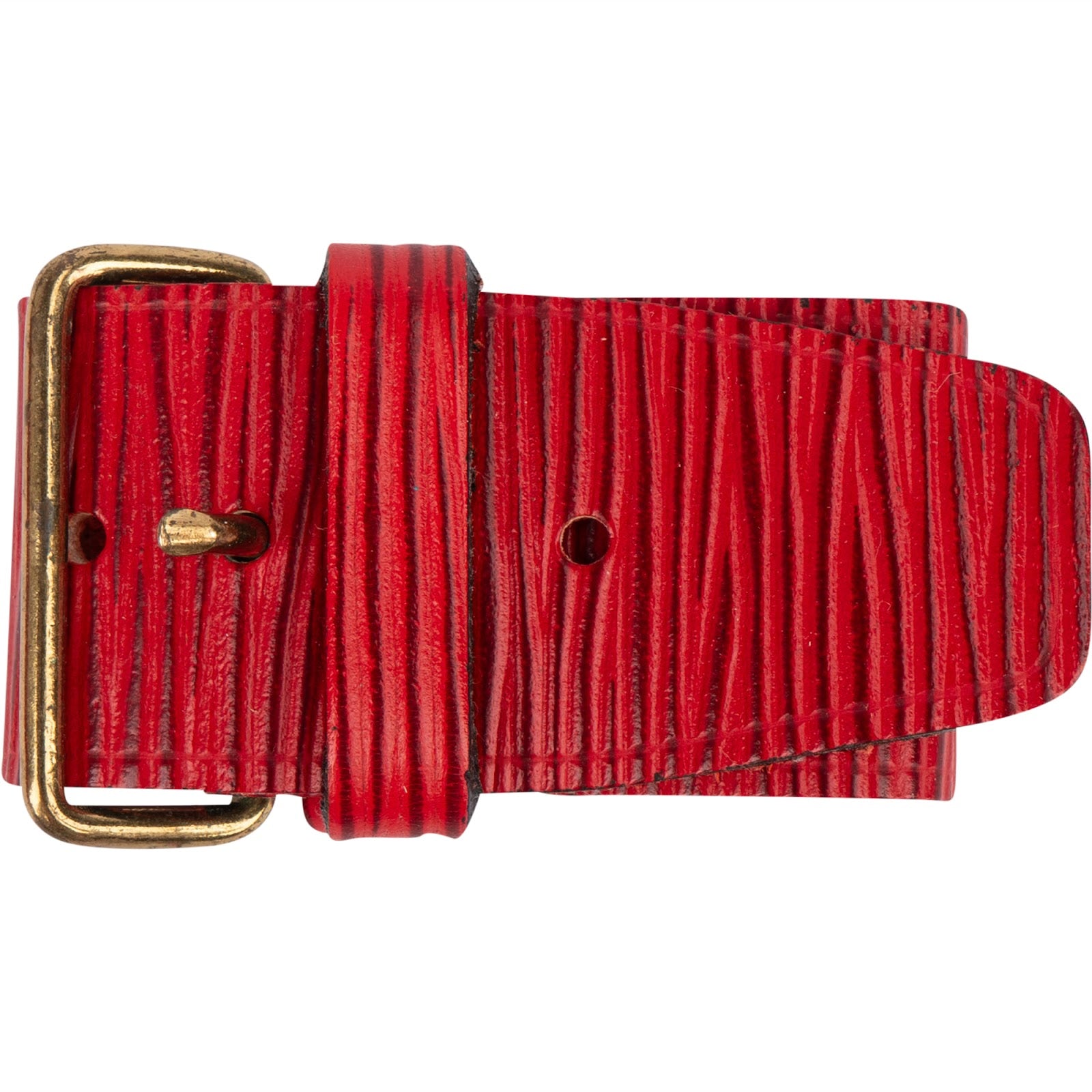 [🔄️B21 / F91] Louis Vuitton Red Epi Leather Grip Griffklammer - vintageandkickz