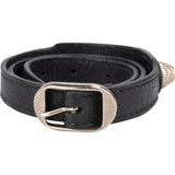 Balenciaga Black Leather Classic City Double Bracelet