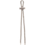 Chanel Palladium Silver Chain Lariat Bolo Lagerfeld Necklace