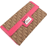 Christian Dior Trotter Monogram Canvas Pink Wallet