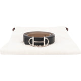 Hermès Bicolor Leather Reversible Gamma H Belt (110)