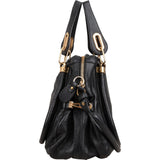 Chloé Black Leather Paraty Shoulder Handbag