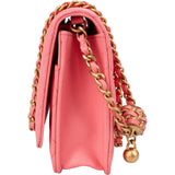 Chanel Quilted Lambskin Pearl Crush Adjustable Wallet On Chain Crossbody Bag