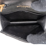 Yves Saint Laurent Quilted Lambskin Cassandre Envelope Micro Crossbody Bag