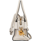Miu Miu White Madras Leather Bow Handbag