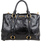 Miu Miu Vitello Lux Leather City Handbag