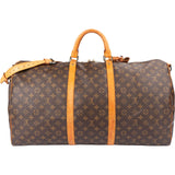 Louis Vuitton Monogram Canvas Keepall 60 Bandoulière Travel Bag