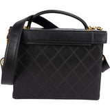 Chanel Jumbo Quilted Lambskin 24K Gold CC Vanity Case Handbag