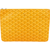 Goyard Orange Goyardine Monogram Senat PM Clutch