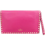 Valentino Garavani Pink Leather Rockstud Clutch