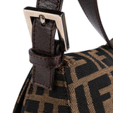 Fendi Monogram Zucca Canvas Mamma Baguette Shoulder Bag