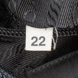 Prada Black Nylon Triangle Lucite PVC Handle Shoulder Bag