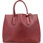 Prada Red Saffiano Leather Double Handbag - vintageandkickz