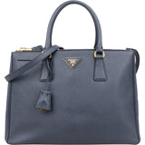 Prada Blue Saffiano Leather Galleria Handbag