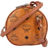 MCM Monogram Visetos Cylinder Bowling Crossbody Bag