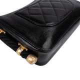 Chanel Aged Calfskin Vintage Rope Strap Single Flap Shoulder Bag