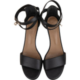 Hermès Black Calfskin Kelly Lock Nuba 50 Block Heel Manege Sandals (40)