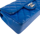 Chanel Quilted Lambskin Palladium Small Single Flap Crossbody Bag