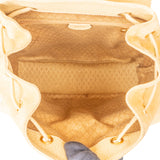 Gucci Suede Bamboo Drawstring Backpack