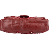Chanel Crinkled Lambskin Woven Stitch Single Flap Shoulder Bag