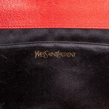 Saint Laurent Grain de Poudre Leather Cassandre Clutch