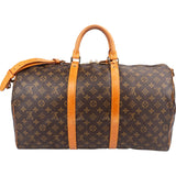 Louis Vuitton Monogram Canvas Keepall 50 Bandoulière Travel Bag