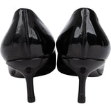 Louis Vuitton Black Patent Leather Studded Cap Toe Kitten Heel Pumps (35)