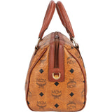 MCM Monogram Visetos Small Boston Handbag