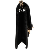 Gucci Grained Leather Interlocking GG Wallet on Chain Crossbody Bag