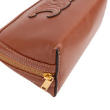Celine Calfskin Chain Shoulder Triomphe Crossbody Bag