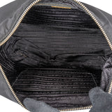 Prada Tessuto Saffiano Lux Leather Triangle Hobo Shoulder Bag